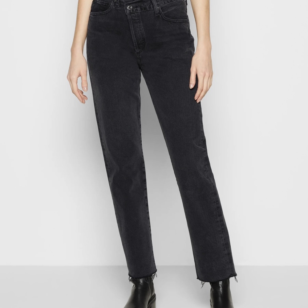 Agolde Women's Black Straight Leg Jeans